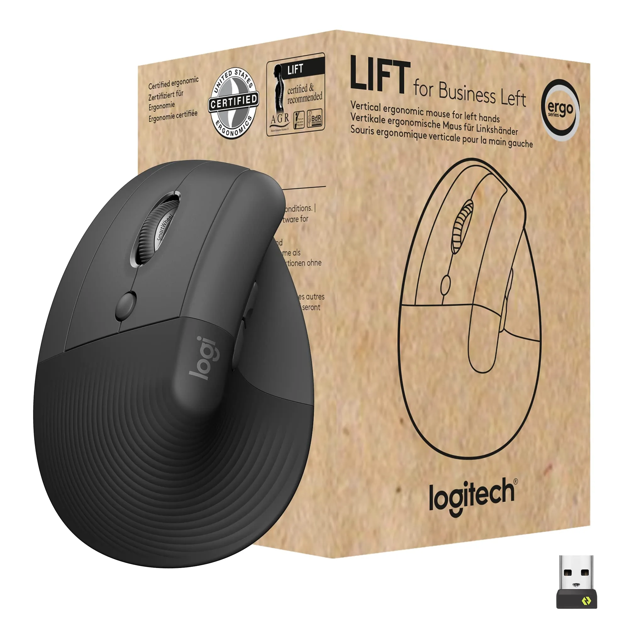 Logitech 910-006492 — LIFT FOR BUSINESS LEFT - GRAPHITE