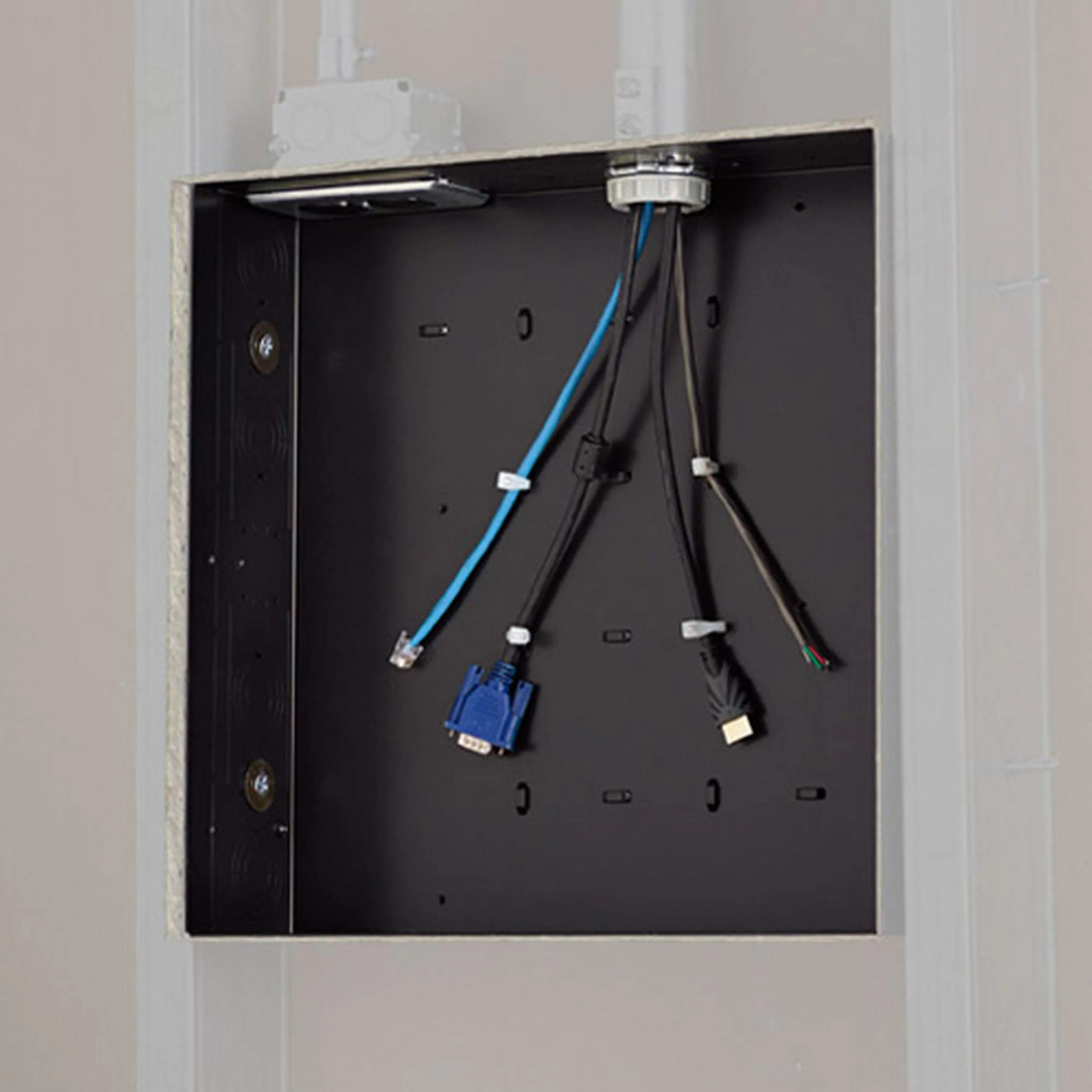 Chief PAC526 — LEGRAND-CHIEF LARGE IN-WALL STORAGE BOX, INTEGRATED UNIVERSAL ZIP TIE ANCHOR POI
