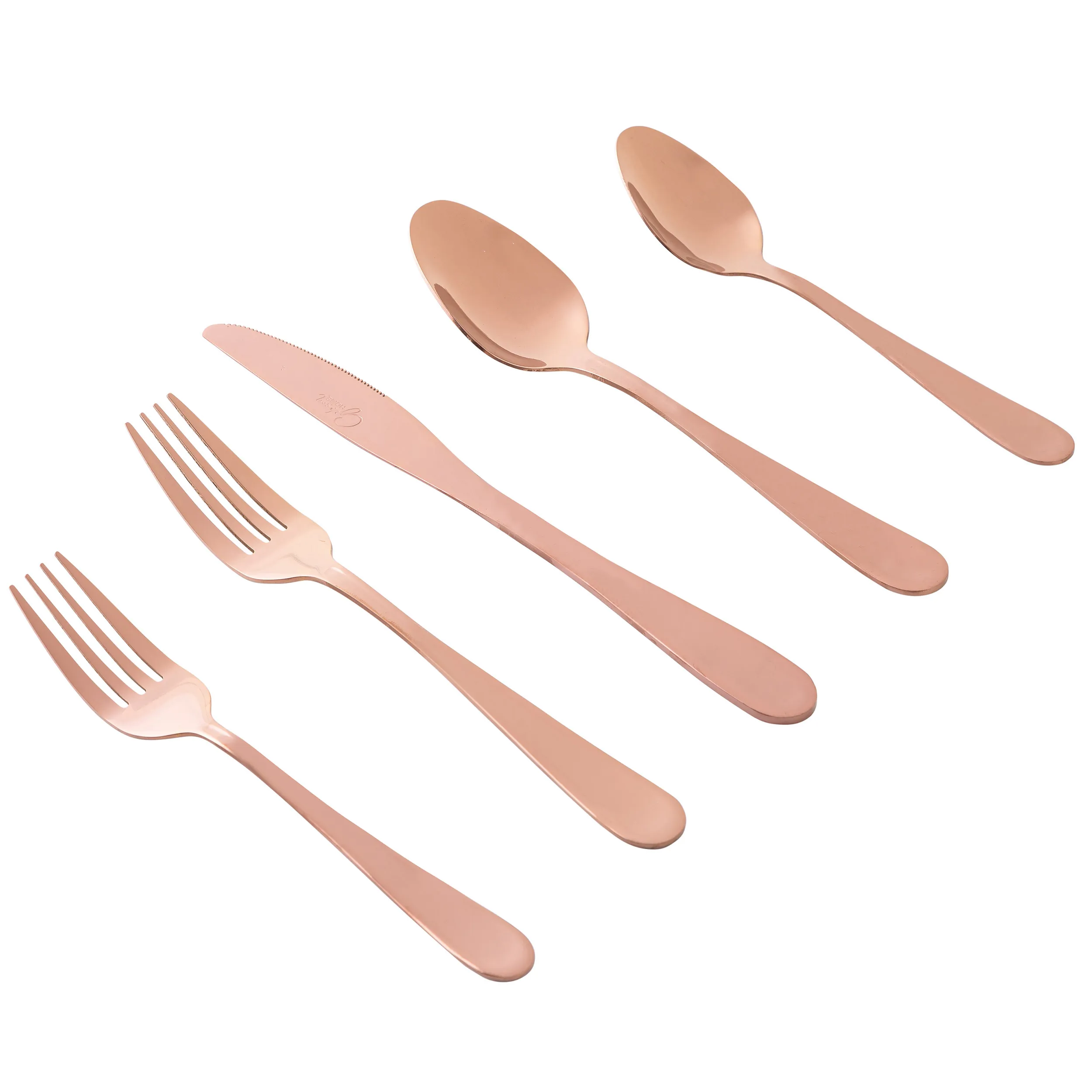 Gibson 137380.20 - Elegant Rose Gold 20-Piece Flatware Set by Gibson Home
