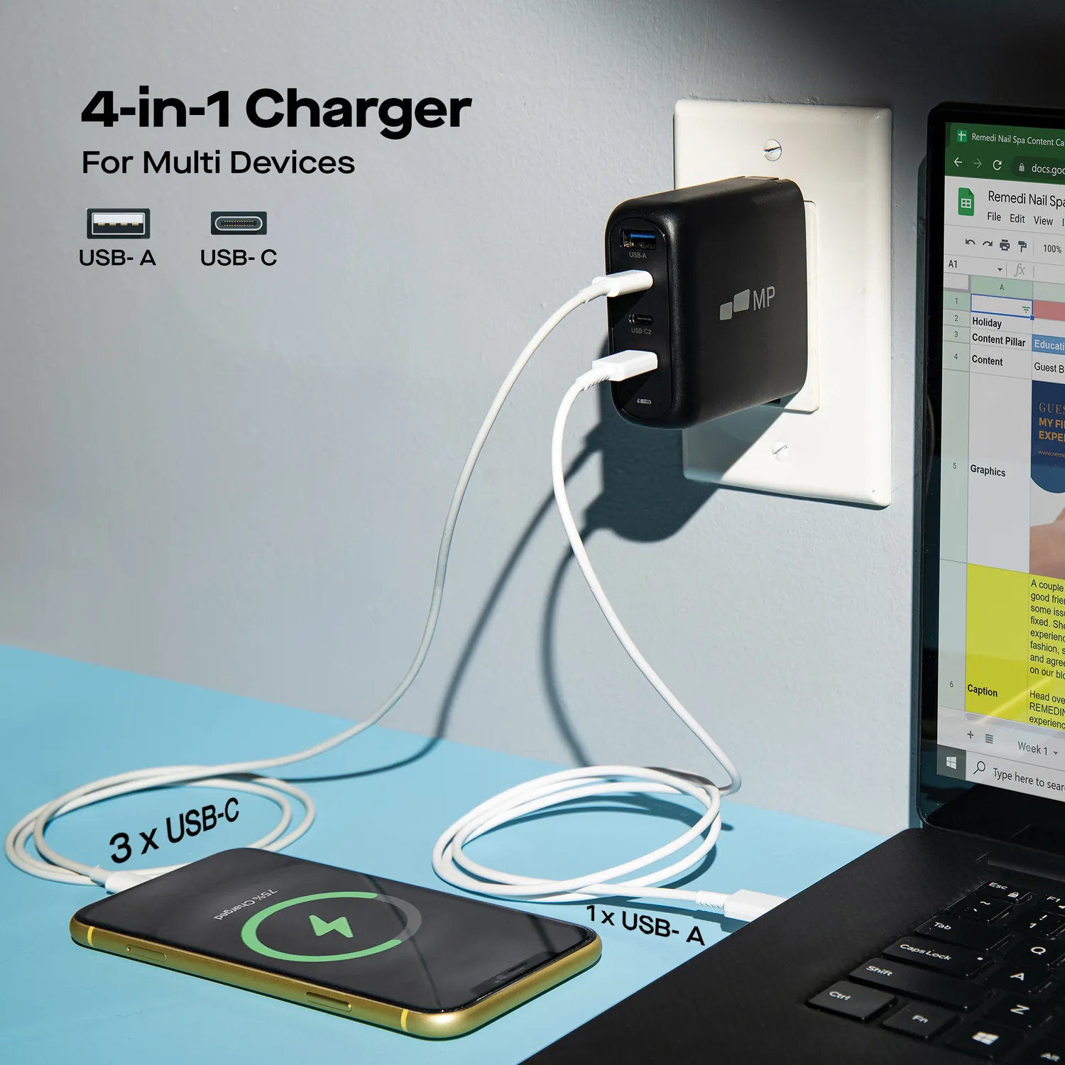Mobile Pixels 117-1001P01 — MOBILE PIXELS 100W FAST CHARGER