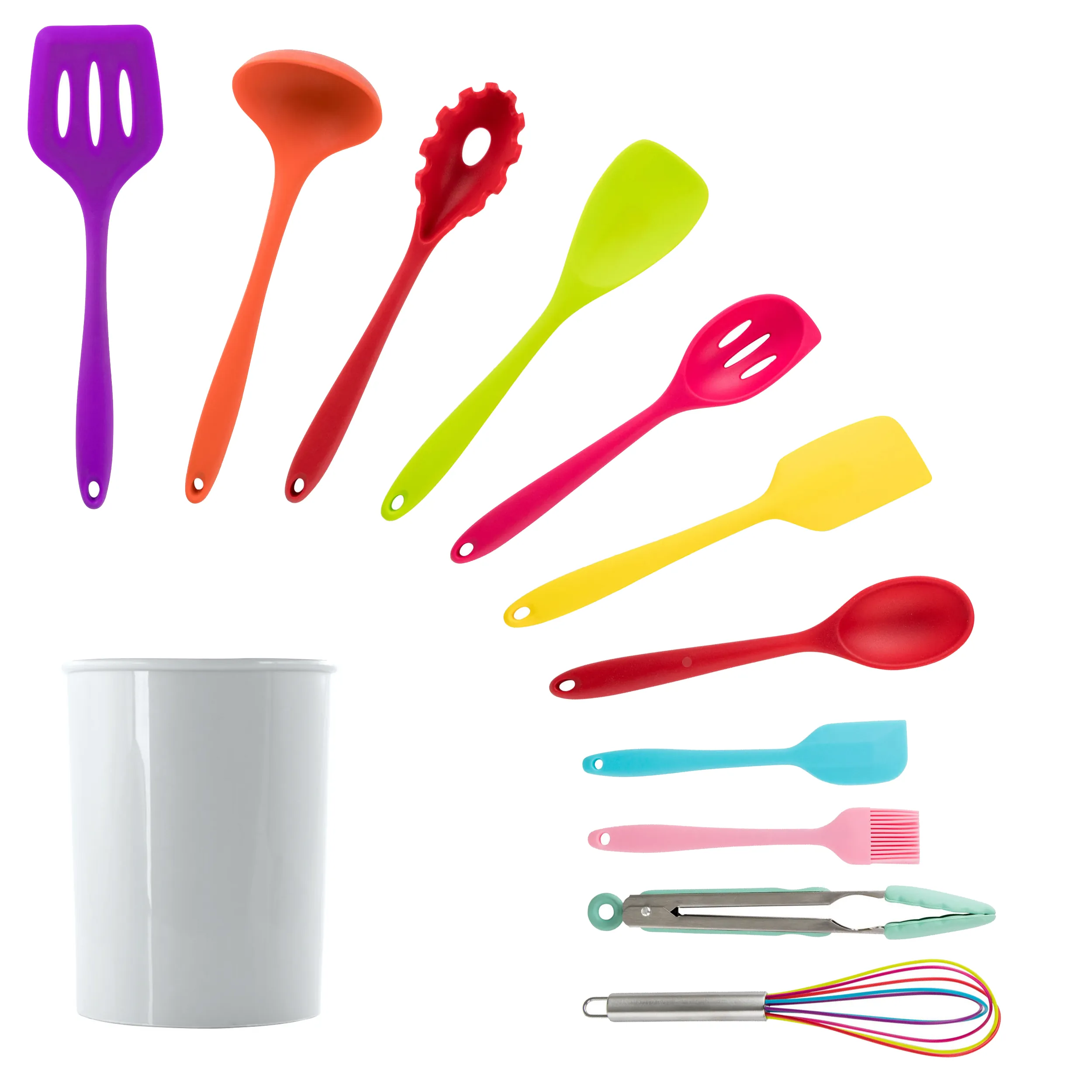 MegaChef MGSP-901 — MegaChef Mulit-Color Silicone Cooking Utensils, Set of 12