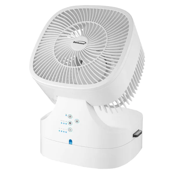 Brentwood F-900RW — Brentwood 8 Inch Three Speed Oscillating Desktop Fan with Remote Control in White
