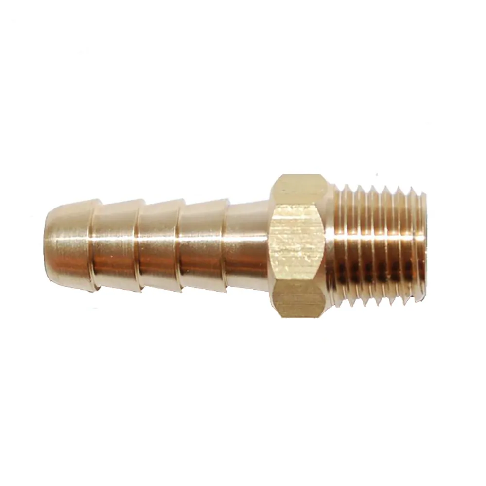 Attwood Marine 88FBM101-6 - Brass Fuel Hose Fitting - 14 NPT x 516 Barb