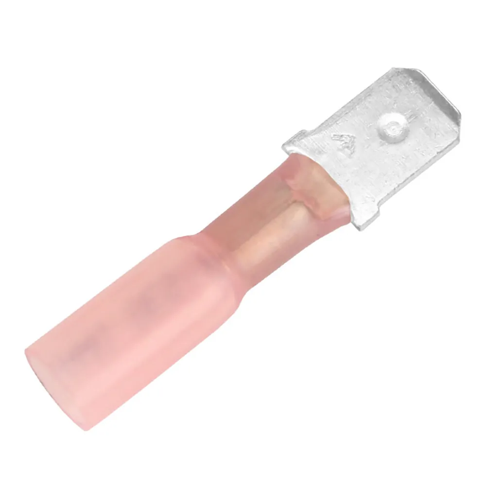 Pacer Group TDE18-250M-100 — Heat Shrink Male Disconnects 22-18 AWG - 100 Pack