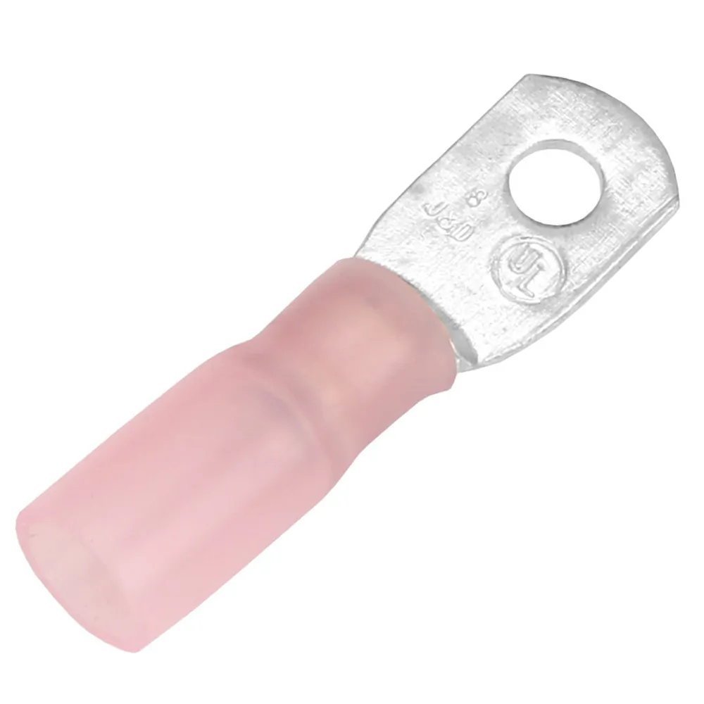 Pacer Group TE8-10R-25 — 8 AWG Heat Shrink Ring Terminals - 25 Pack for #10 Stud