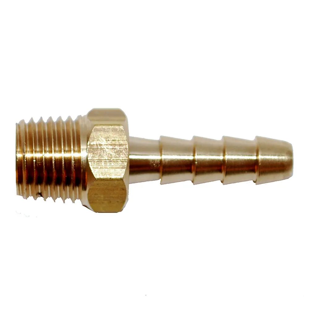 Attwood Marine 14540-6 — Attwood 1/4" NPT to 3/8" Barb Brass Fuel Hose Fitting