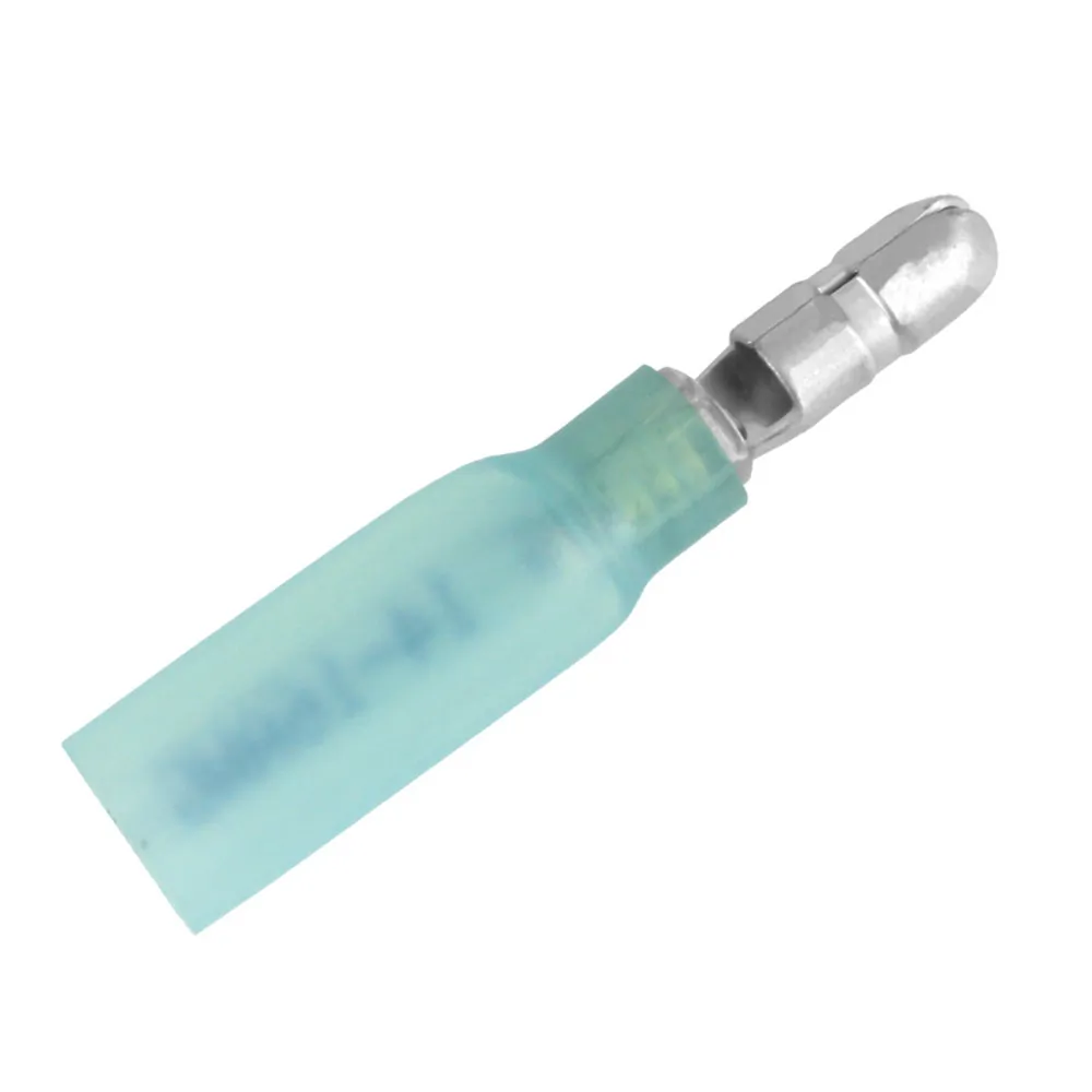 Pacer Group TBPE14-156-100 — Heat Shrink Male Bullet Terminal for 16-14 AWG Wires - 100 Pack