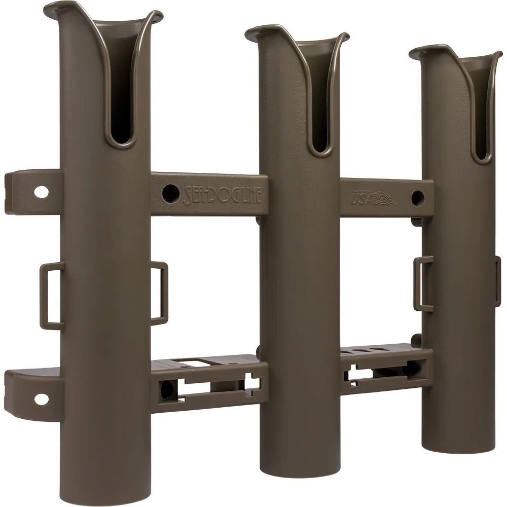 SeaDog 325034-1 — Triple Threat Three Pole Rod Holder - Dark Earth Finish