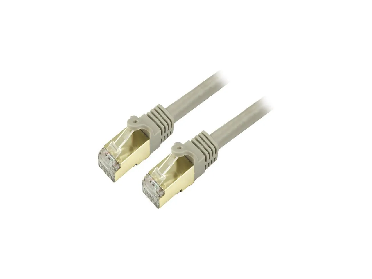 STARTECH C6ASPAT35GR — 35ft CAT6a Ethernet Cable - 10 Gigabit Category 6a Shielded Snagless 100W PoE Patch Cord - 10GbE Gray UL Certified Wiring/TIA - CAT6a Ethernet Cable delivers 10 Gigabit connection free of noise & EMI/RFI interference - Tested to comply w/ ANSI/TIA-568-D Category 6 requirements - 26 AWG stranded 100% copper UL Rated wire (E132276-A) - 100W PoE - Snagless Shielded Patch Cord
