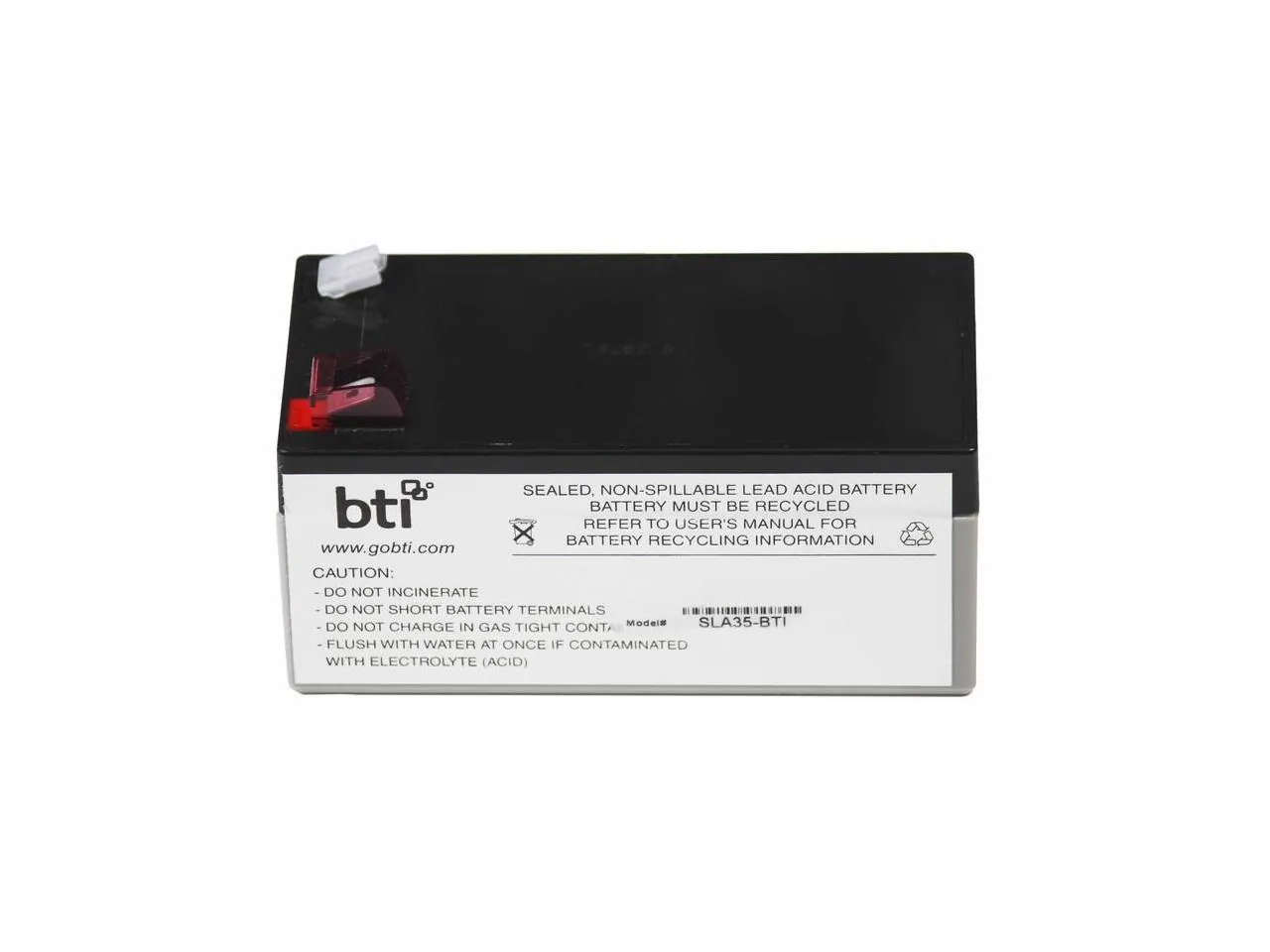BATTERY TECHNOLOGY RBC35-SLA35-BTI — REPLACEMENT UPS BATTERY FOR APC RBC35