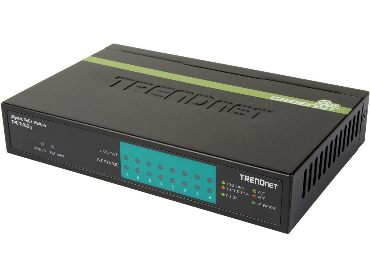 TRENDNET TPE-TG82G — 8-PORT GIGABIT POE+ SWITCH