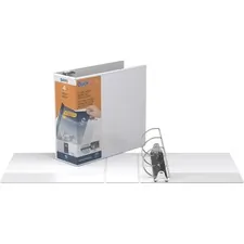 Stride Inc STW 870600 — QuickFit D-Ring View Binders - 4" Binder Capacity - Letter - 8 1/2" x 11" Sheet Size - D-Ring Fastener(s) - 2 Internal Pocket(s) - Vinyl, Steel - White - Recycled - Print-transfer Resistant, PVC-free, Exposed Rivet - 1 Each