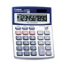 CANON 5936A028 — Canon LS100TS Desktop Calculator - Auto Power Off - 10 Digits - LCD - Battery/Solar Powered - 4" x 5.3" x 1.2" - 1 Each