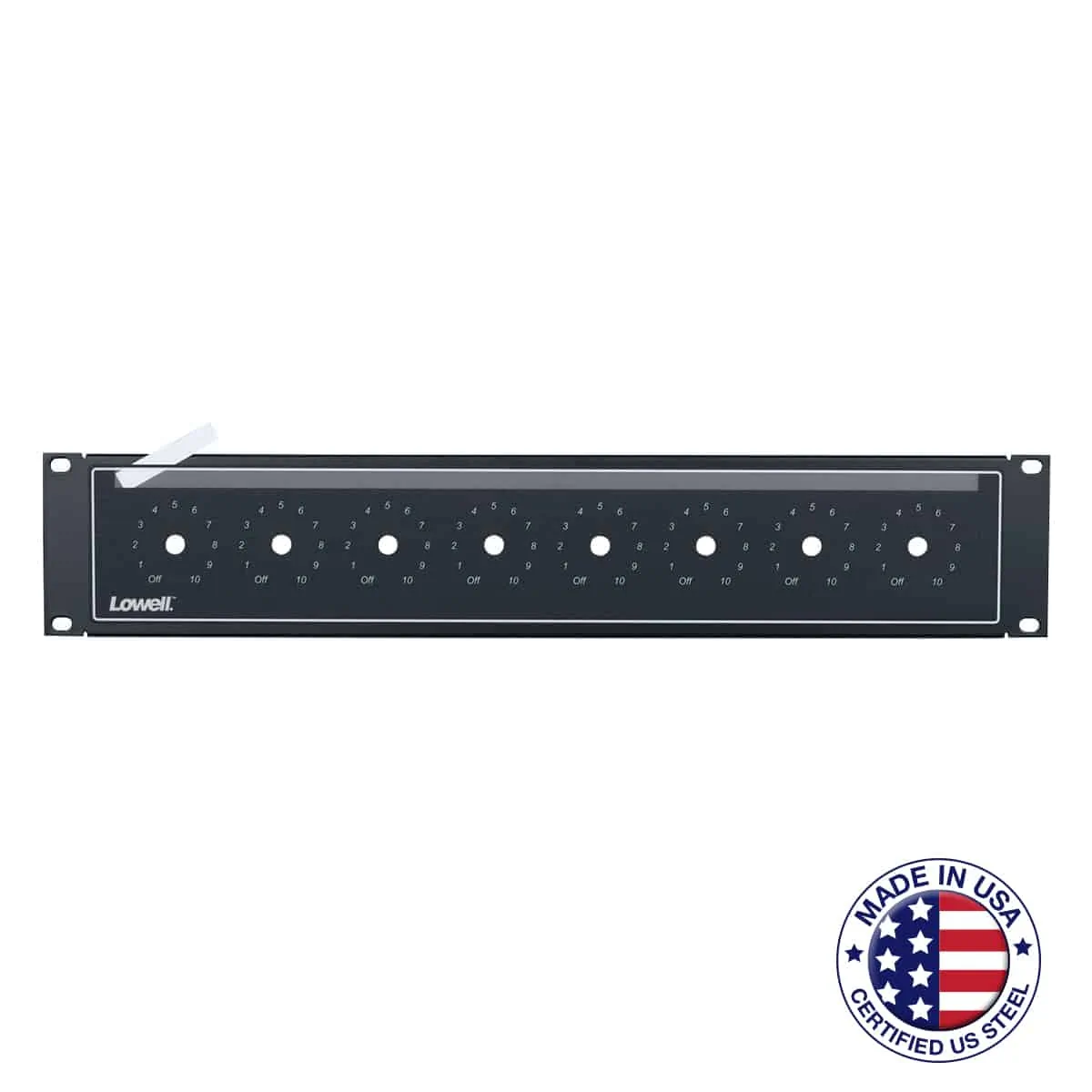 LOWELL MANUFACTURING 0181-0799 - Rack Panel for Volume Controls-2U, Blk