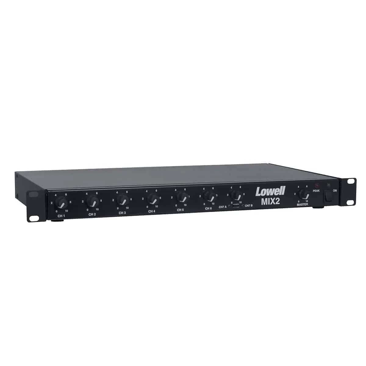 LOWELL MANUFACTURING 0181-0902 — 7-Channel Rackmount Mixer Pre-amplifier with AUX Inputs