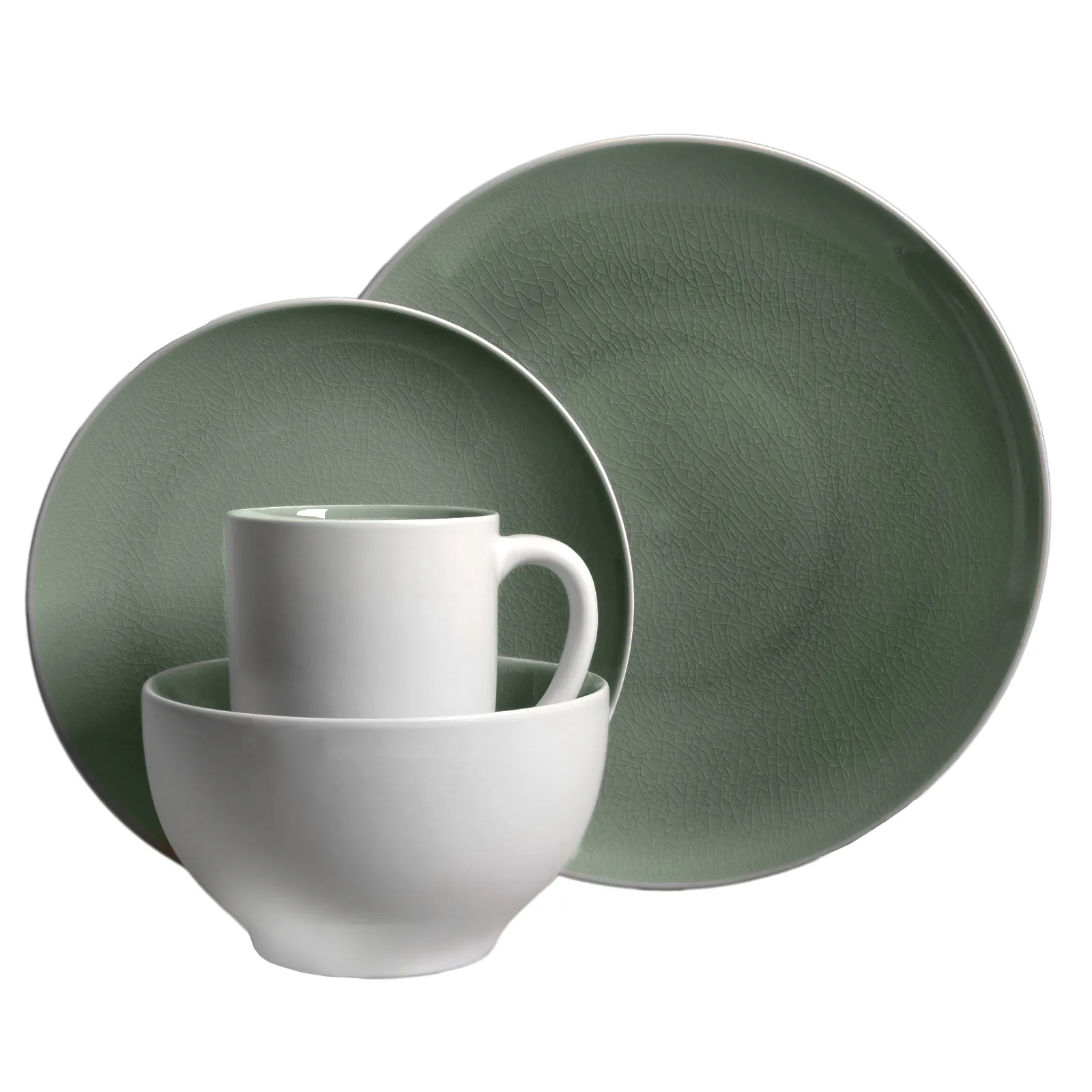 Gibson 111099.16 - Gibson Elite Serenity 16-Piece Dinnerware Set, Grey