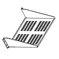 Chatsworth Products 40117-719 - Chatsworth Single-Sided Vented Shelf 19W X 5.19H X 15D Black