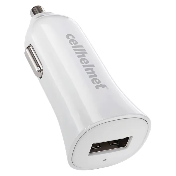 CELLHELMET CAR-2.4A-W - 2.4A CAR CHARGER SNGL WHT