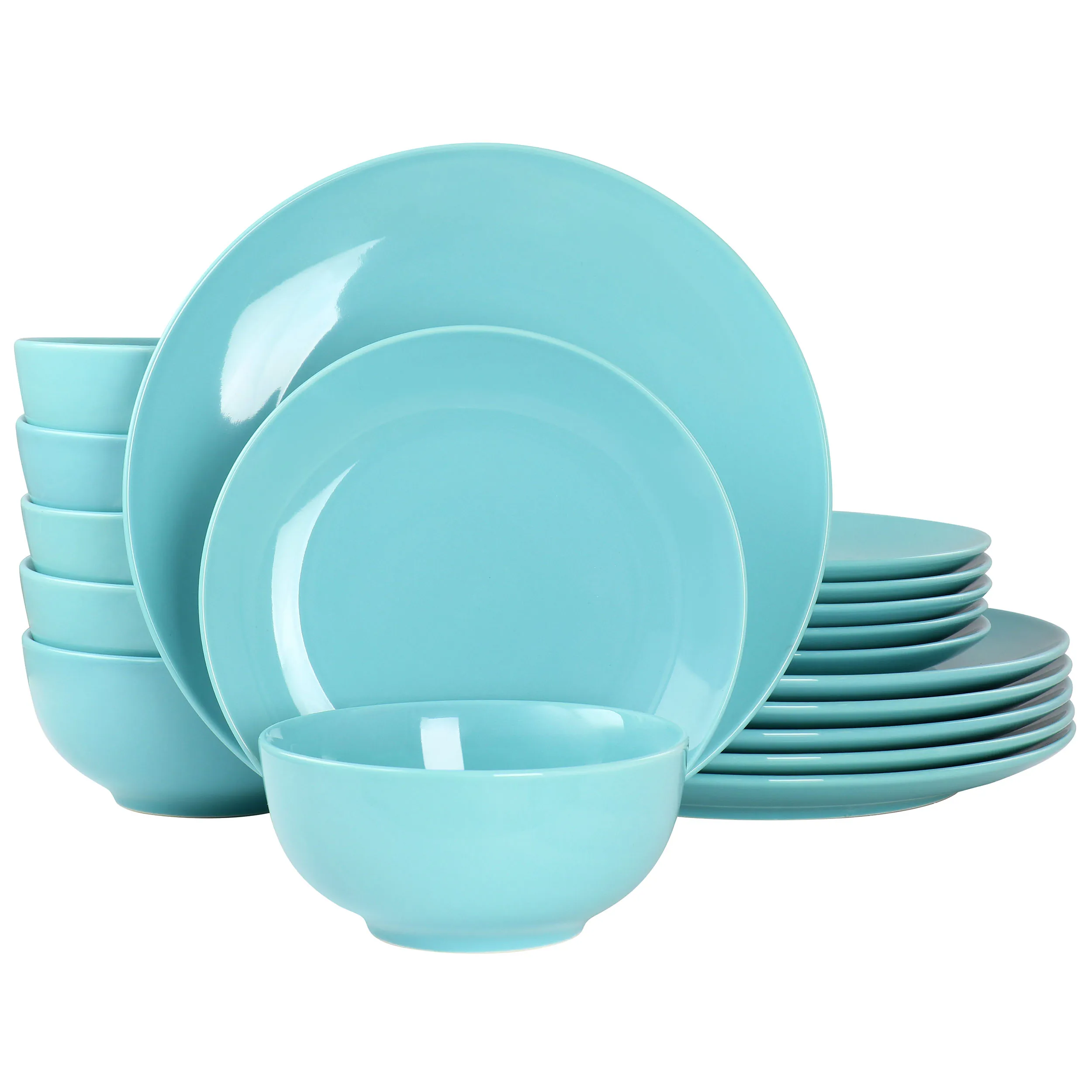 ELAMA EL-LUNA18-BLUE — Elama Luna 18 Piece Porcelain Dinnerware Set in Blue