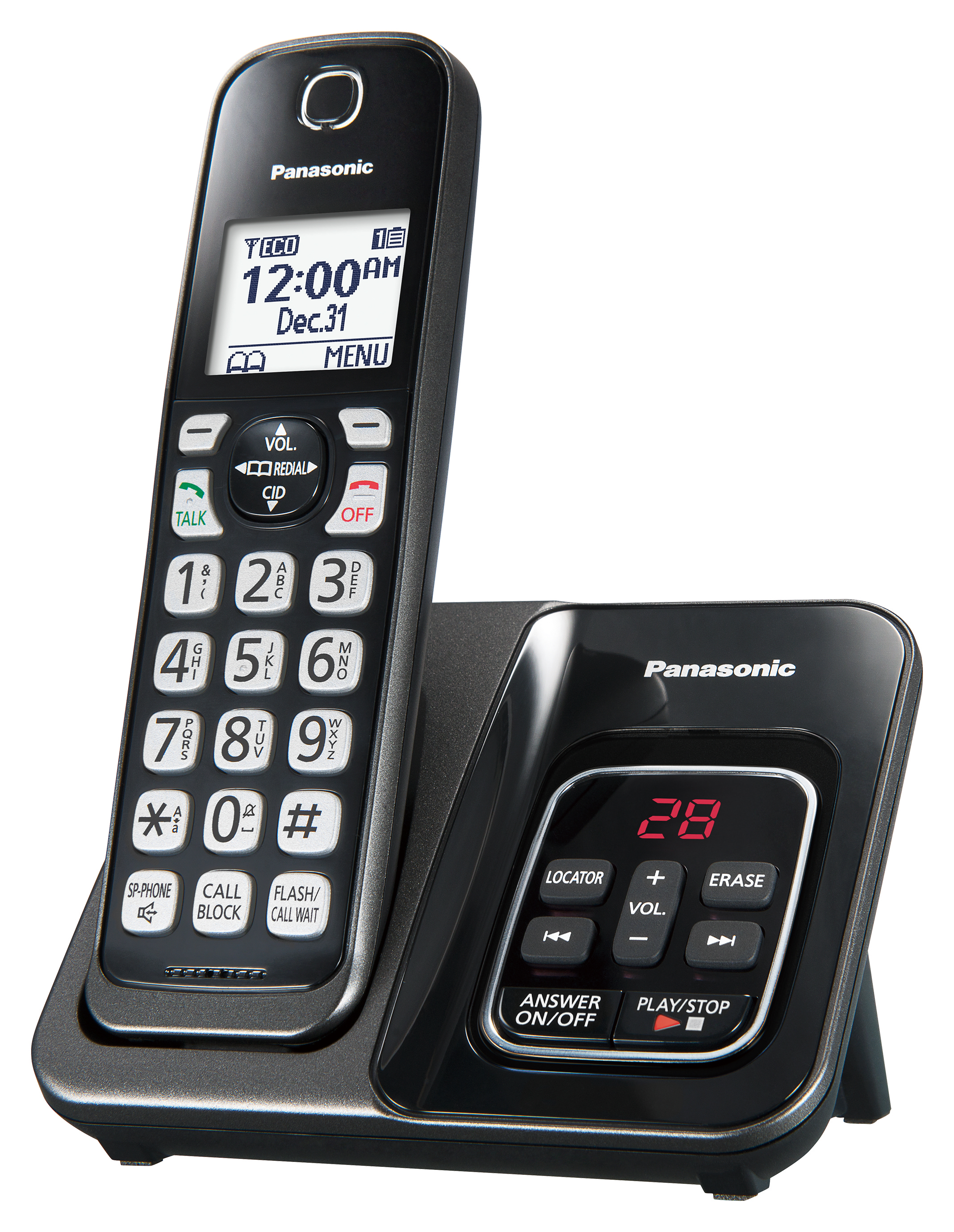 PANASONIC KX-TGD630M - Cordless Telephone in Metallic Black