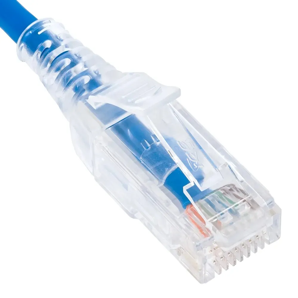 Cablesys ICC-ICPCSN07BL - Cat 6 Slim Ethernet Patch Cord - 25 Pack, 7 Feet Clear