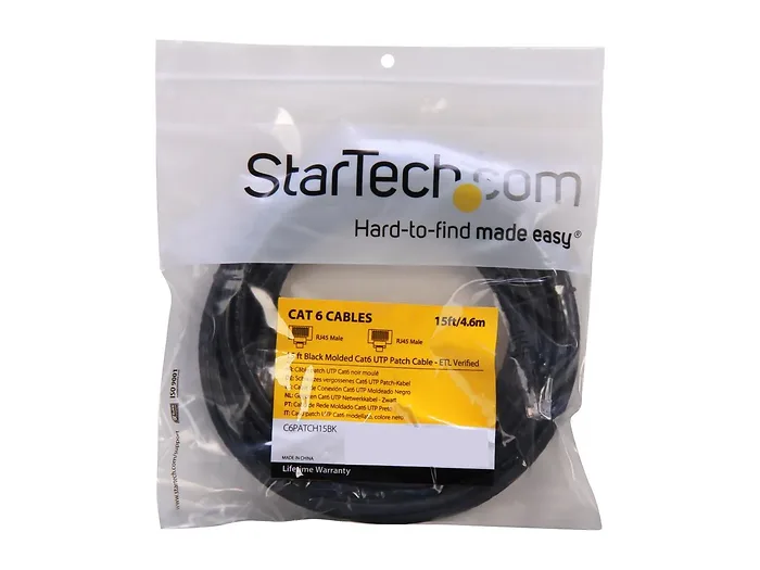 STARTECH-C6PATCH15BK