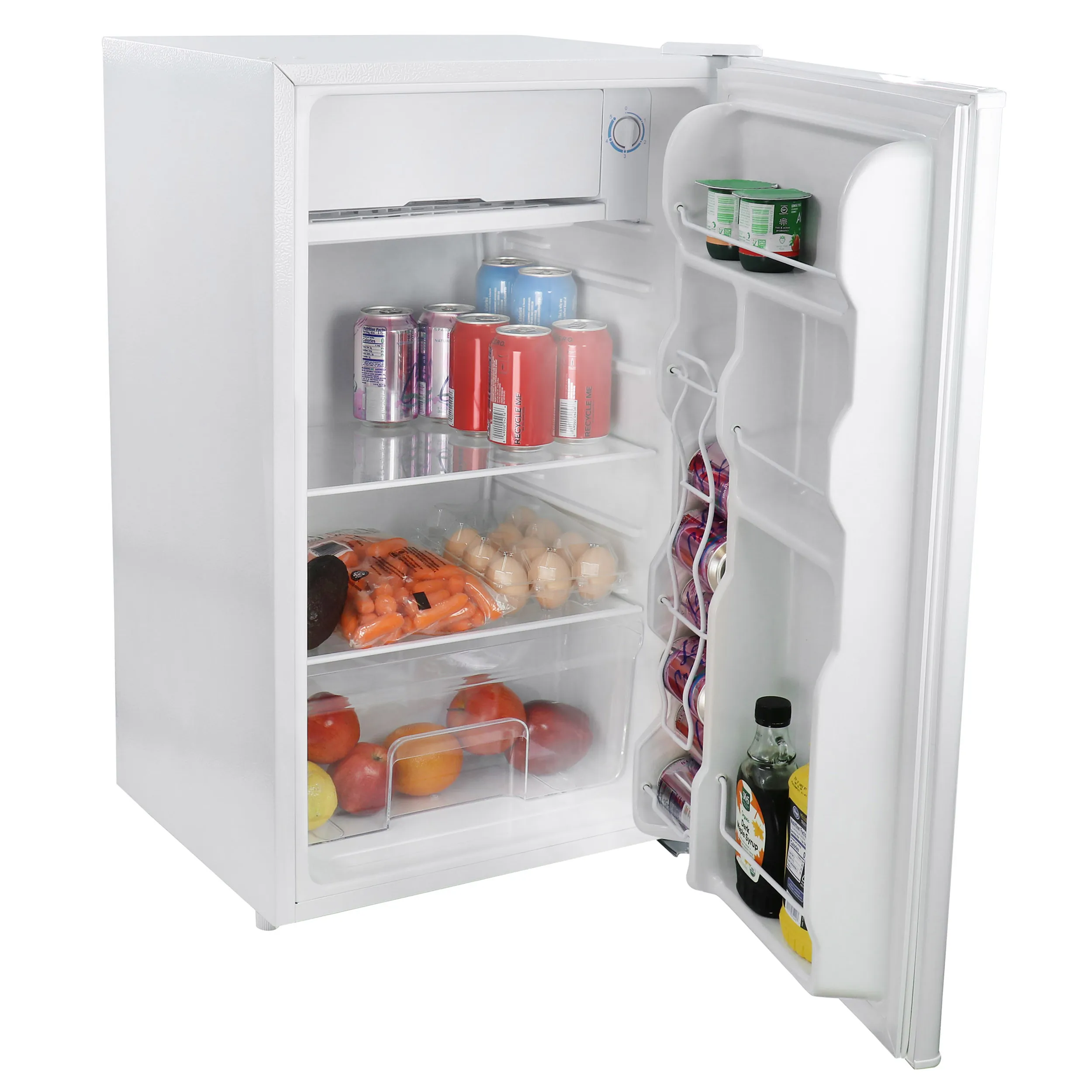 MegaChef MCR-90W - MegaChef 3.2 cu. ft. Compact Mini Refrigerator - White
