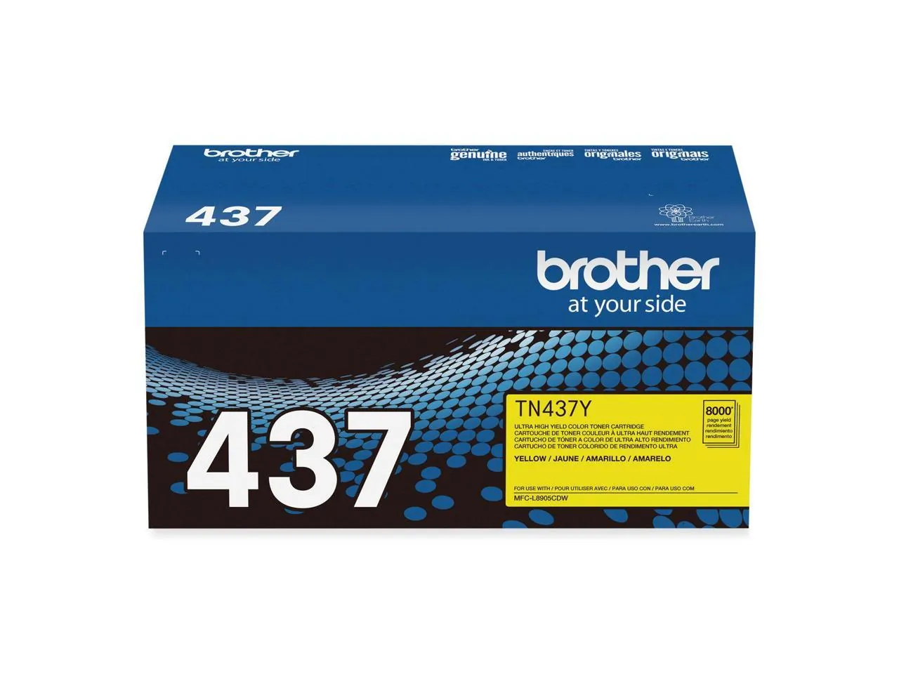 Brother BRTTN437Y — Brother TN437Y Ultra High Yield Laser Toner Cartridge - Yellow - 1 Each - 8000 Pages