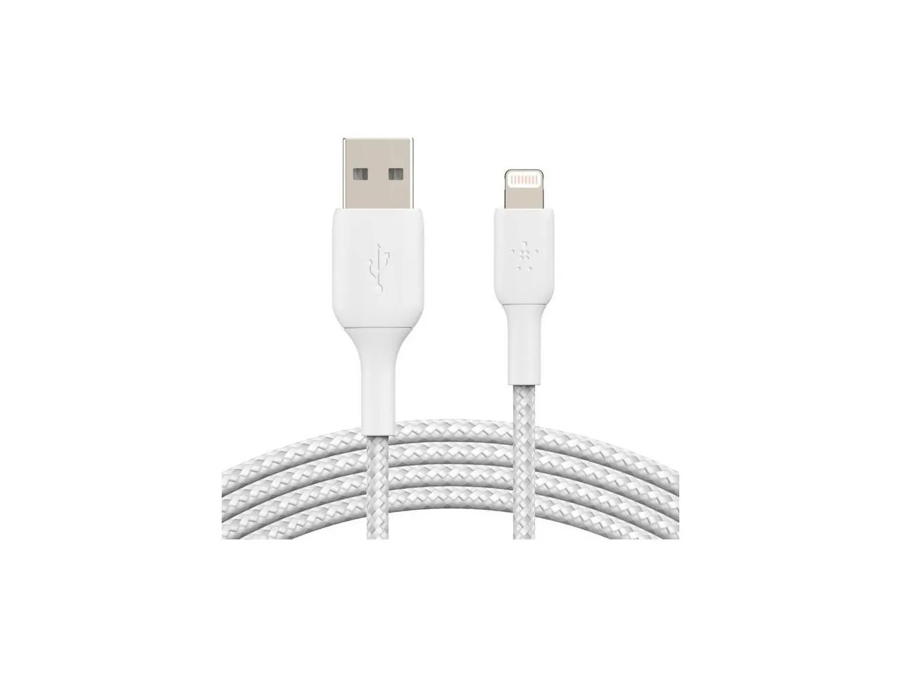 Belkin CAA002bt3MWH — BOOST CHARGE Braided Lightning Cable - 6ft