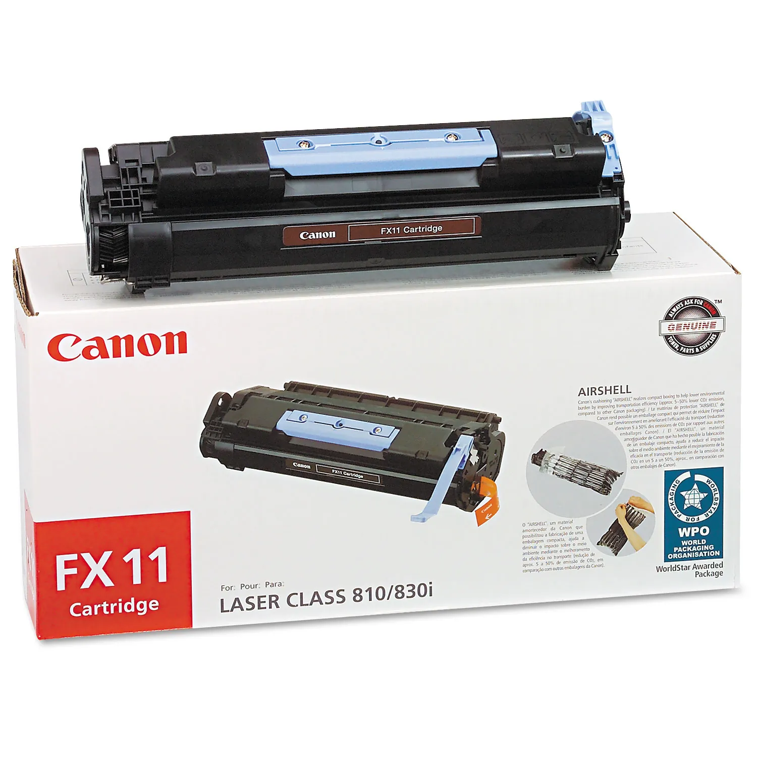 CANON 1153B001 — CANON FX-11 BLACK TONER CARTRIDGE FOR USE IN LASERCLASS 810 830I ESTIMATED PAGE