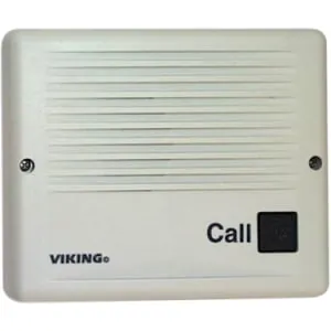Viking Electronics VK-W-2000A — Vandal and Impact Resistant Handsfree Doorbox UV Stable Light Gray Plastic Chassis Surface Mount Only