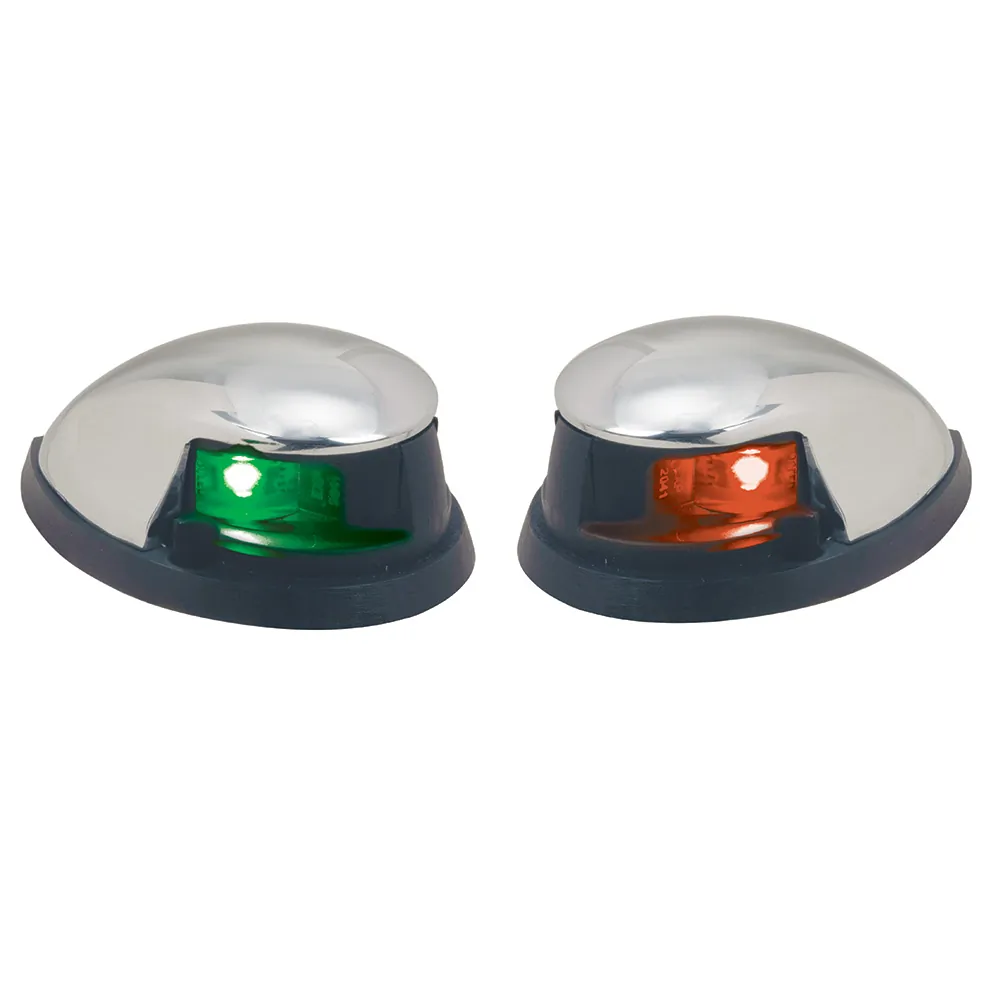 Perko 0648DP0CHR - Perko Chrome-Plated RedGreen Side Lights - LED Pair