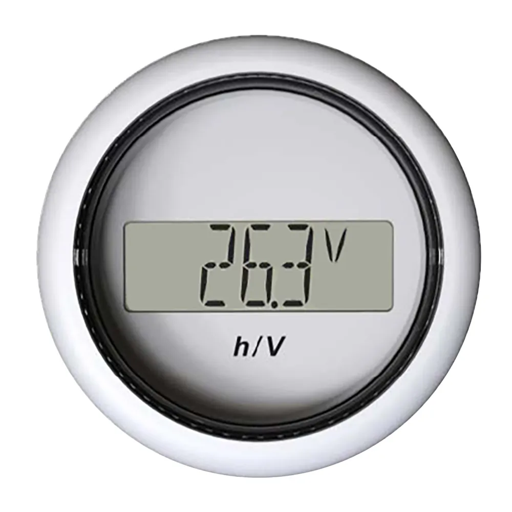 Veratron B00006302 - ViewLine 52mm Hour Counter-Voltmeter - White Dial