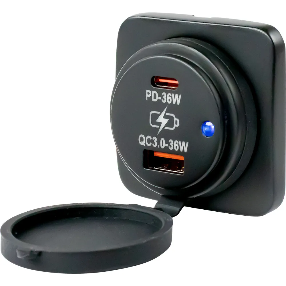 SeaDog 426531-1 - Sea-Dog USB A & USB C Surface Mount Power Socket