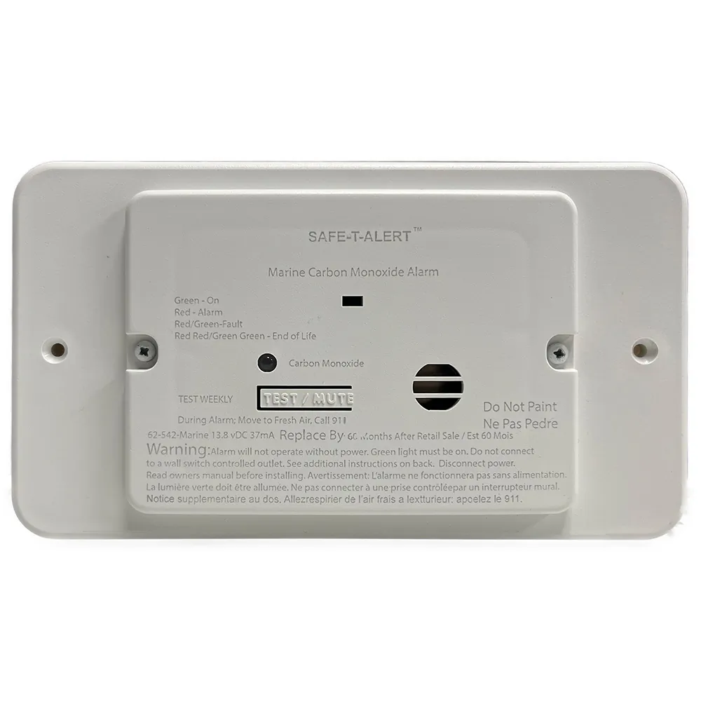 Safe-T-Alert 62-542-TR-WT-M - Safe-T-Alert Marine Carbon Monoxide Alarm - Flush Mount