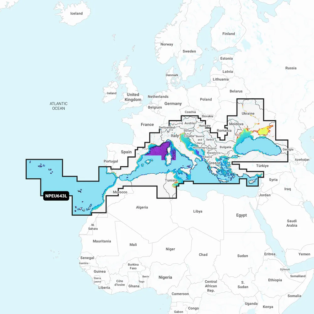 Navionics 010-C1351-40 — Navionics NPEU643L - Mediterranean & Black Sea - Navionics Platinum+