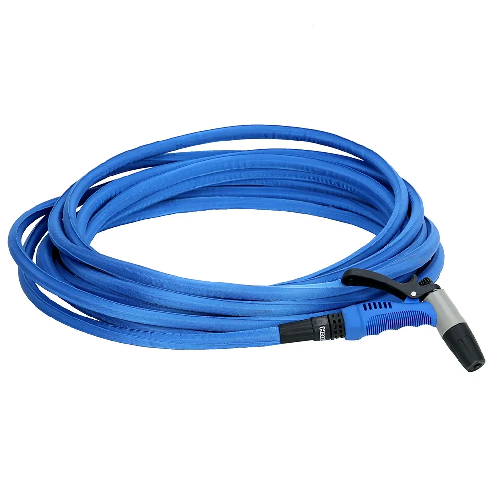 HoseCoil HF50K - HoseCoil 50 Durable Blue Flexible Hose Kit with Nozzle