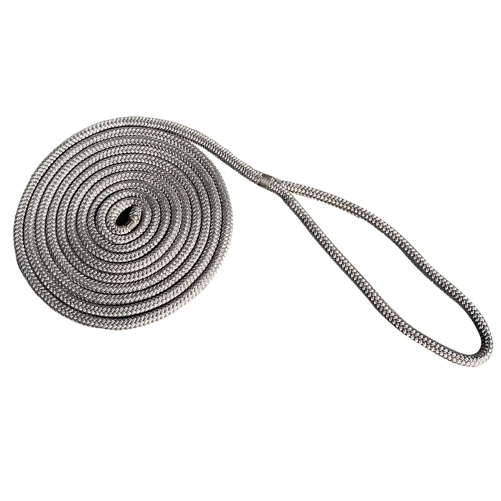 New England Ropes 5058-24-00025 — 3/4" x 25' Grey Nylon Double Braid Dock Line