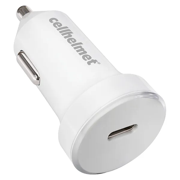 CELLHELMET CAR-PD-25W-W - 25W PD CAR PLUG USB-C WHT