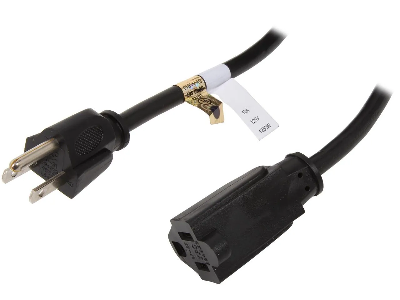 STARTECH PAC10120 — AC POWER EXTENSION CORD 20FT/6M 16AWG POWER SUPPLY EXTENSION CABLE NEMA 5-15R TO