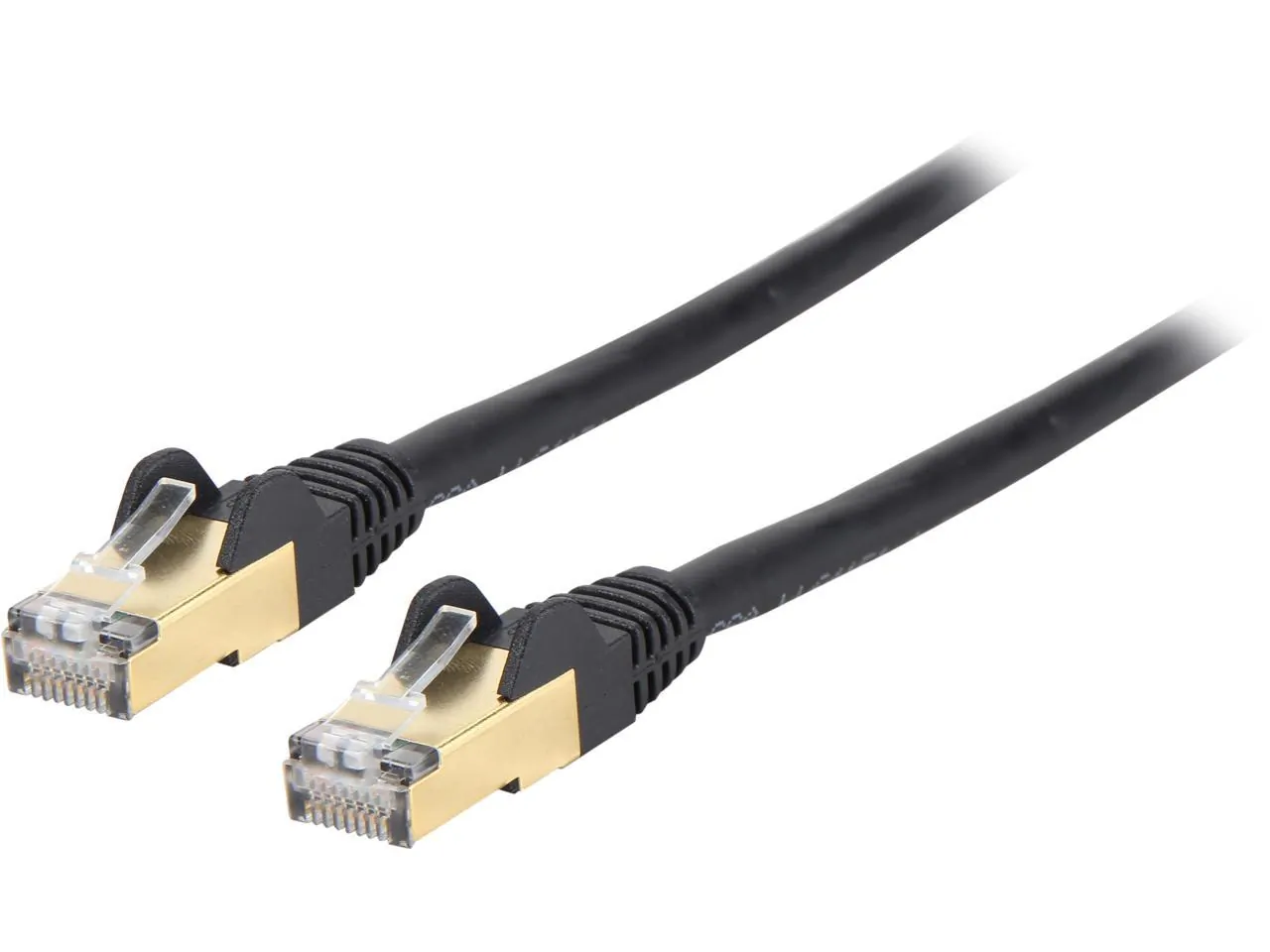 STARTECH C6ASPAT5BK — CAT6A ETHERNET CABLE DELIVERS 10 GIGABIT CONNECTION FREE OF NOISE & EMI/RFI INTE