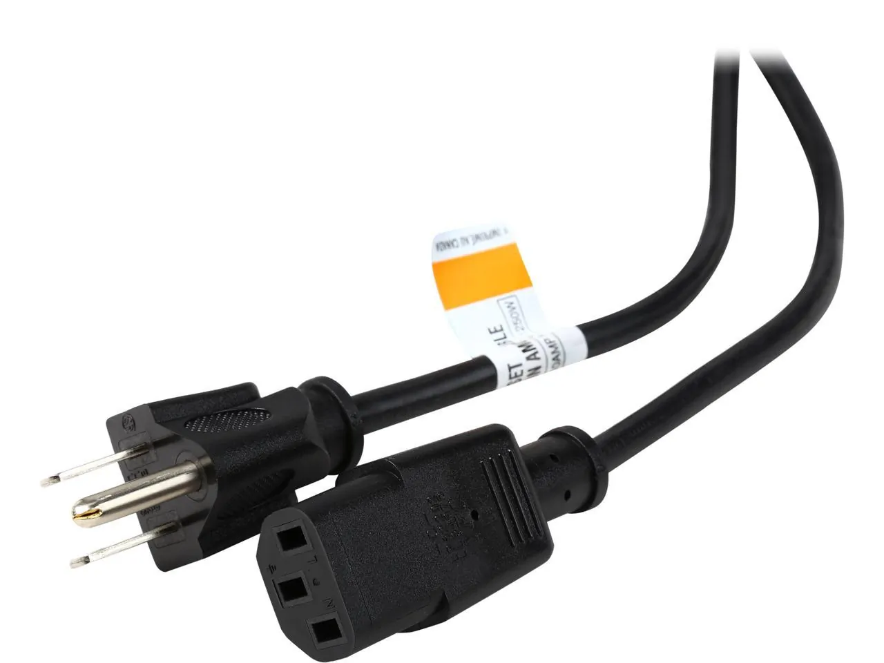 STARTECH PXT10112 — 12FT (3.6M) 18AWG FLEXIBLE COMPUTER POWER CORD W/ NEMA 5-15P AND IEC 60320 C13 C
