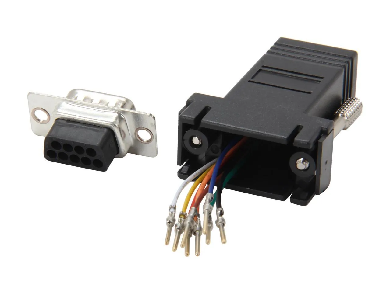 STARTECH GC98MF — THIS DB9 TO RJ45 MODULAR ADAPTER FEATURES A DB9 MALE CONNECTOR AND AN RJ45 FEMAL