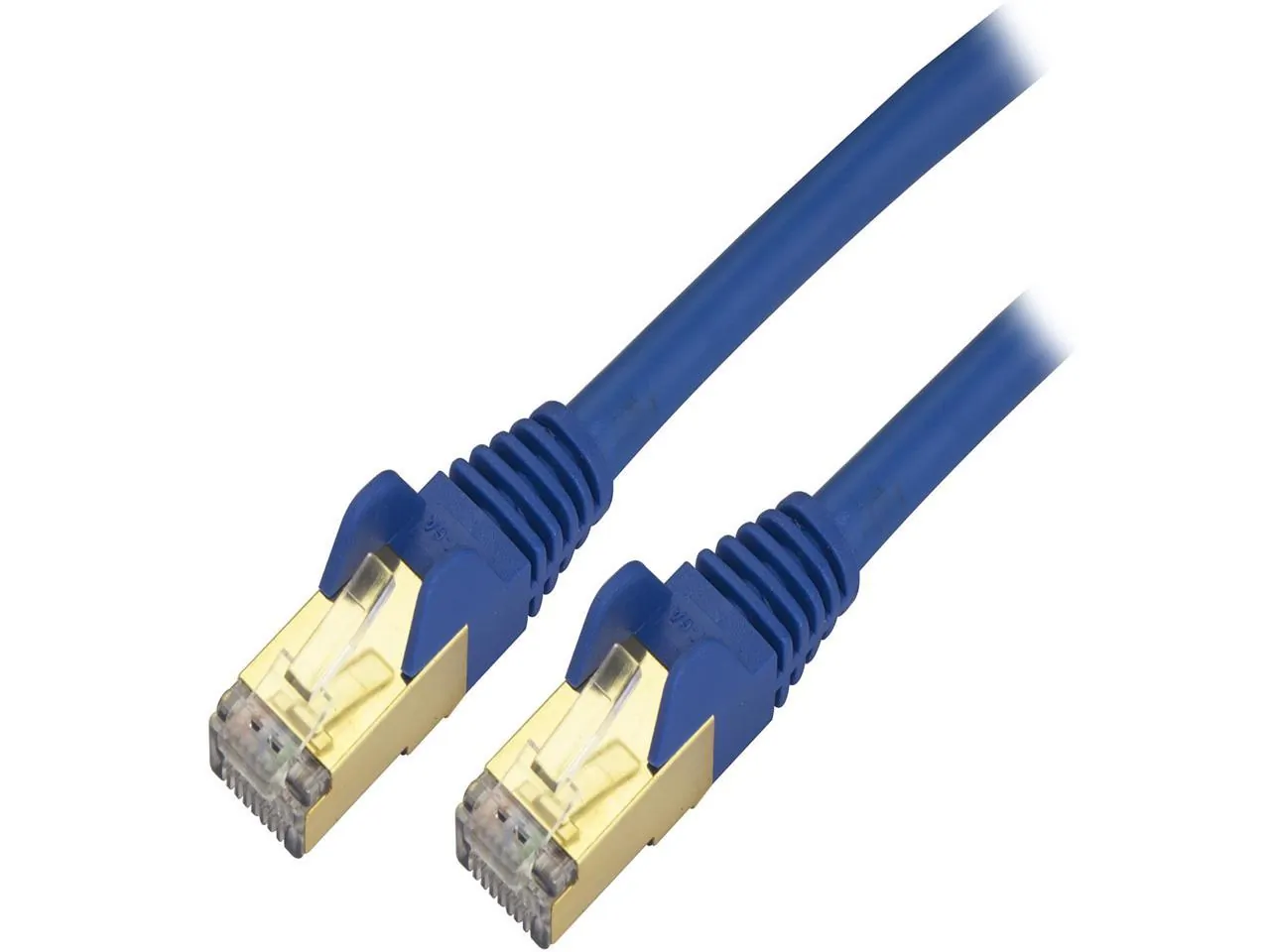 STARTECH C6ASPAT1BL — 1 FT CAT6A ETHERNET CABLE - STP BLUE
