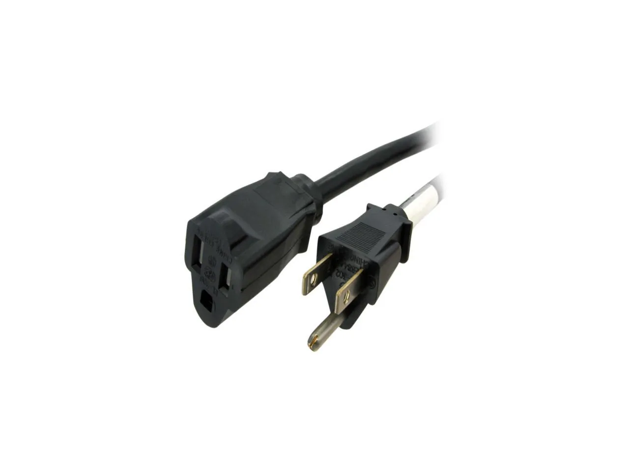 STARTECH PAC1016 — AC POWER EXTENSION CORD 6FT/2M 16AWG POWER SUPPLY EXTENSION CABLE NEMA 5-15R TO