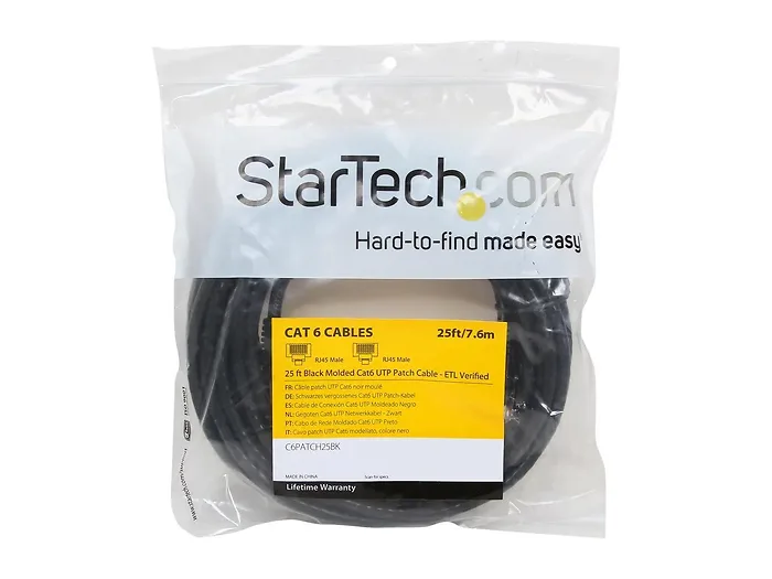 STARTECH-C6PATCH25BK