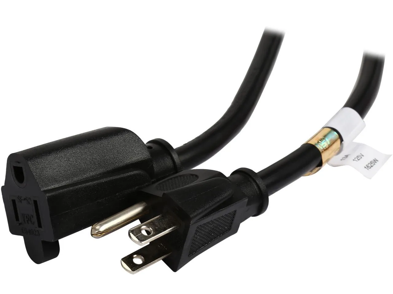 STARTECH PAC10125 — AC POWER EXTENSION CORD 3FT/1M 16AWG POWER SUPPLY EXTENSION CABLE NEMA 5-15R TO