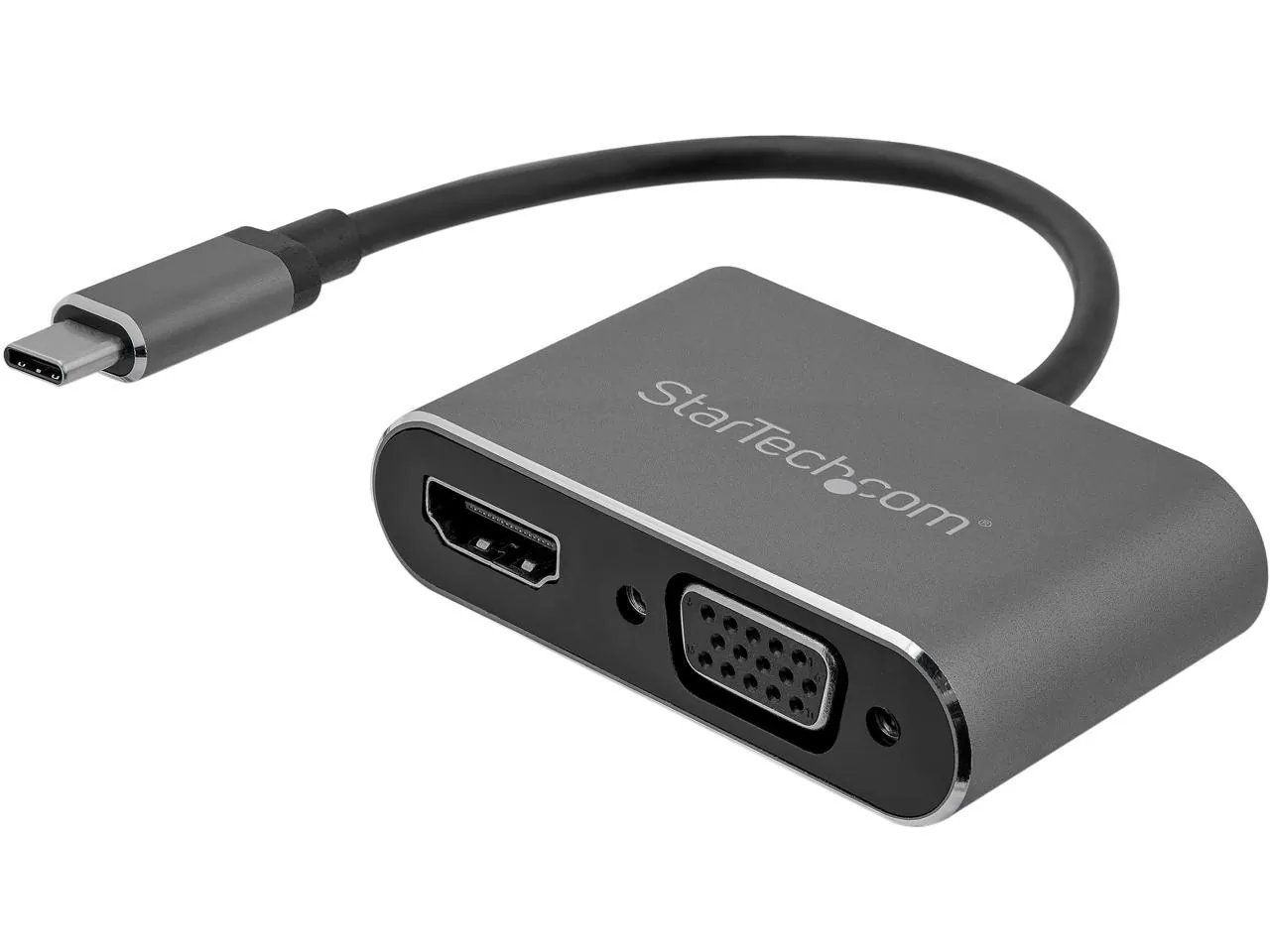 STARTECH CDP2HDVGA — USB C MULTIPORT ADAPTER SUPPORTS USB C TO HDMI & VGA - WORKS WITH ALMOST ANY MON