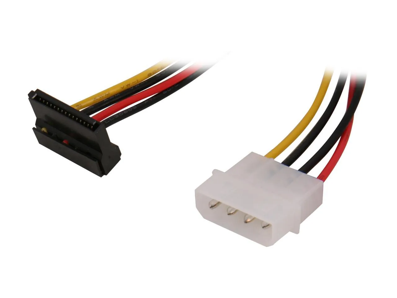 STARTECH SATAPOWADAPR — 6IN 4 PIN LP4 TO RIGHT ANGLE SATA POWER CABLE ADAPTER - LP4 LEFT CONNECTOR - MAL