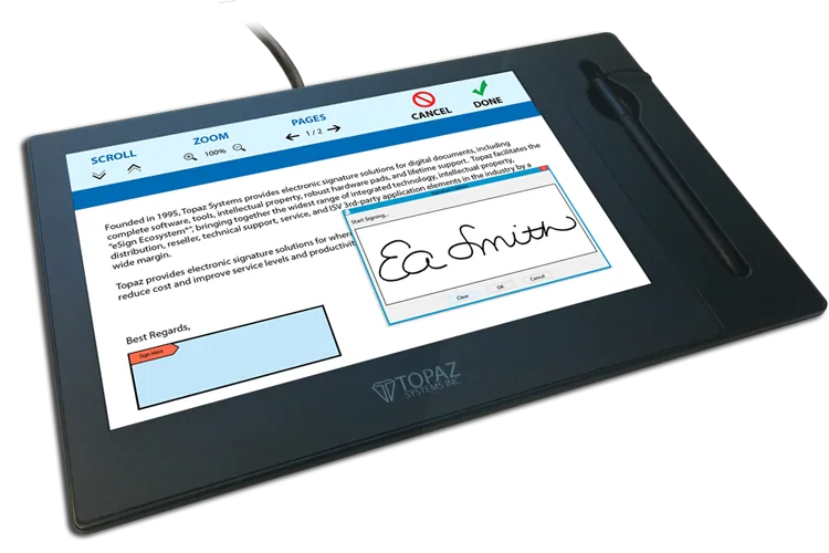 TOPAZ SYSTEMS TD-LBK101VT-USB-R — TOPAZ, GEMVIEW 10, PEN & MULTI-TOUCH TABLET DISPLAY, 10.1 1280 X 800 RES. FULL C